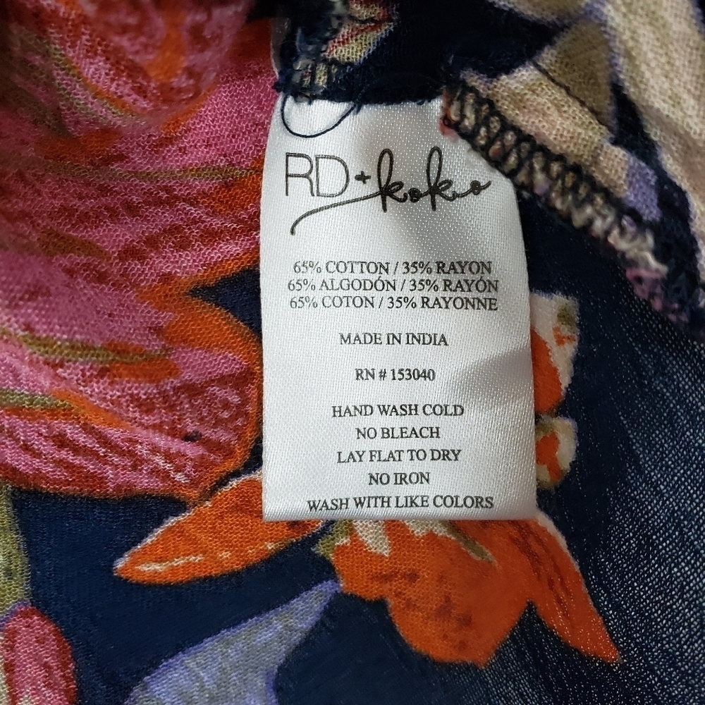 RD + koko Anthropologie embroidered floral tunic top - Picture 5 of 8
